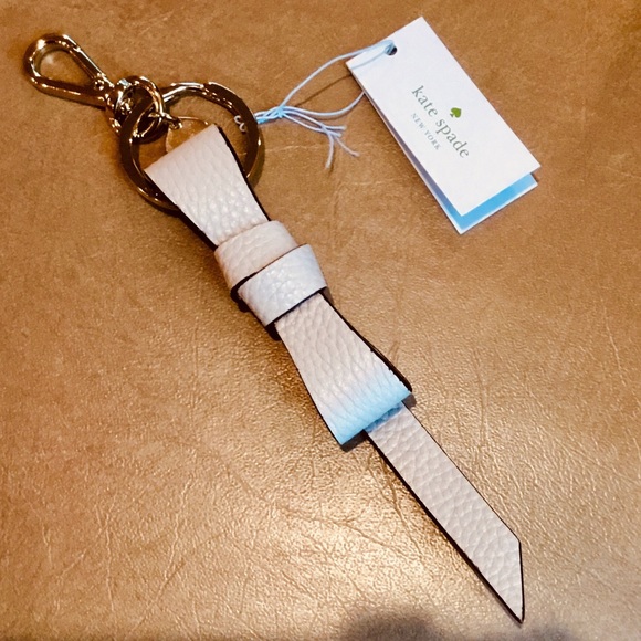 kate spade Accessories - NWT Kate Spade Nude Color Bow Keychain Fob Charm